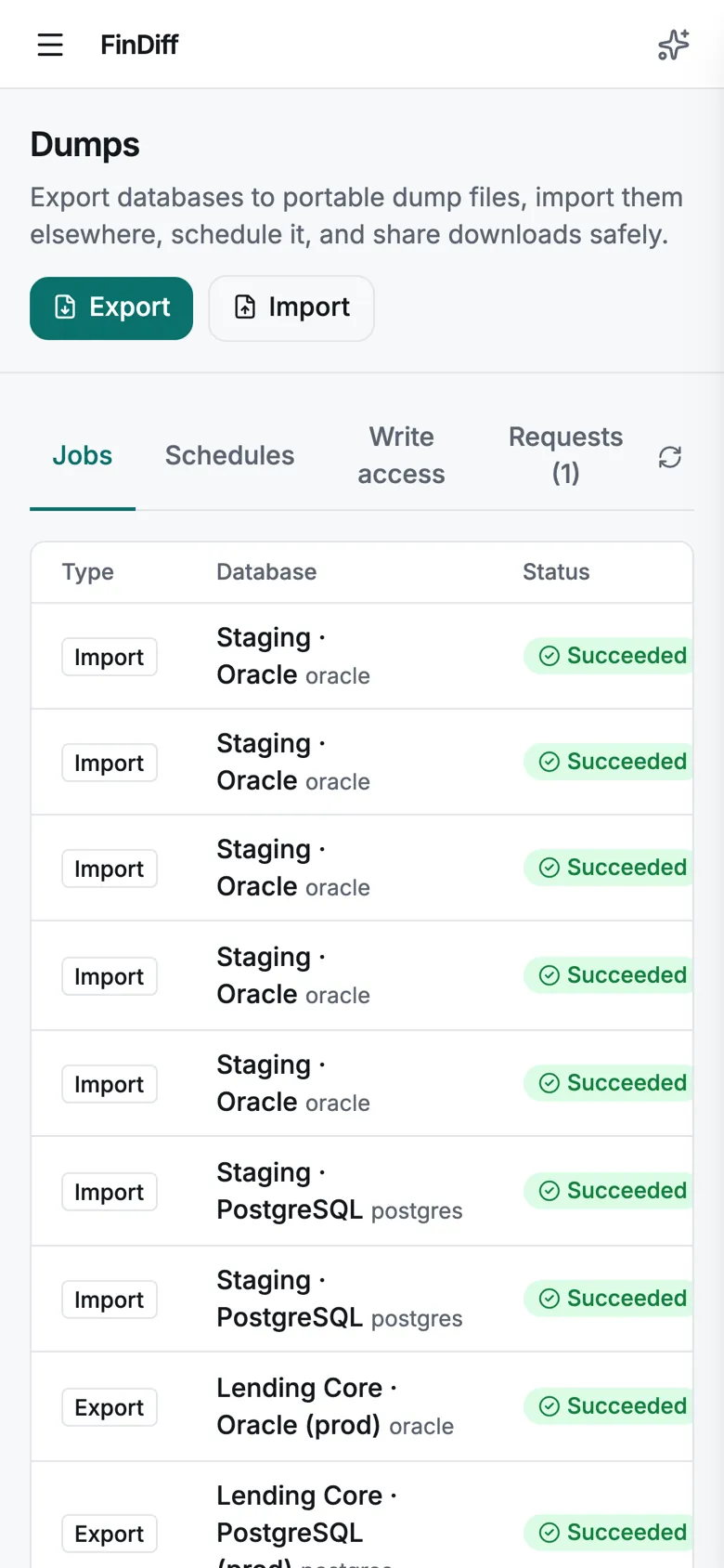 Dumps jobs on a phone